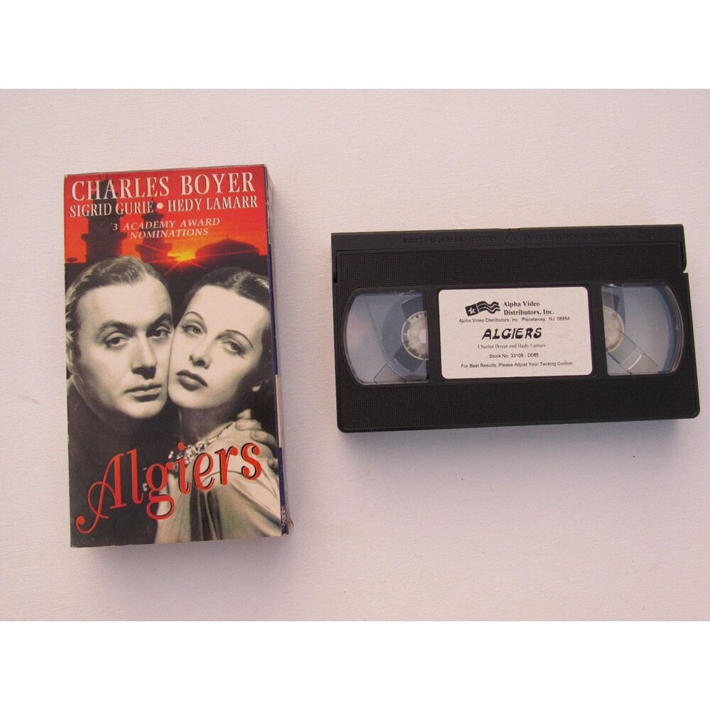 Algiers VHS 1938 Classic Film Noir Drama Hedy Lamarr Charles‎ Boyer Alpha Video